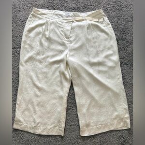 Anna October j. Crew shimmery cream S22 women’s cropped wide leg pant